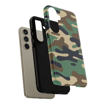 Camouflage Tough Phone Case for I phone, Samsung Galaxy and Google Pixel