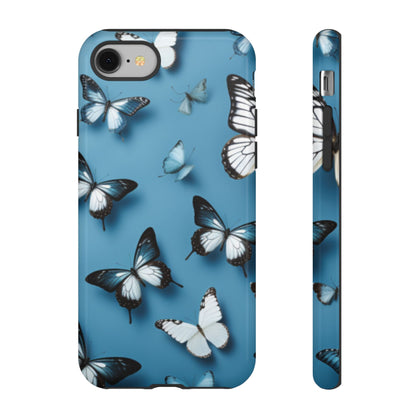 Butterflies on Blue Cell Phone Tough Cases