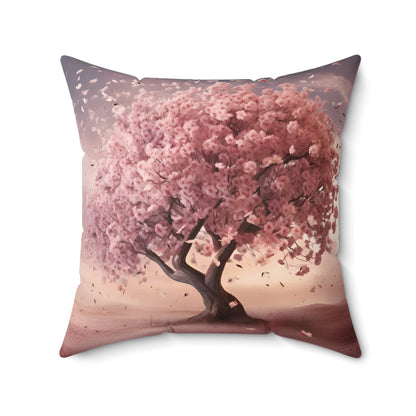 Very Cherry Blossom Spun Polyester Square Pillow