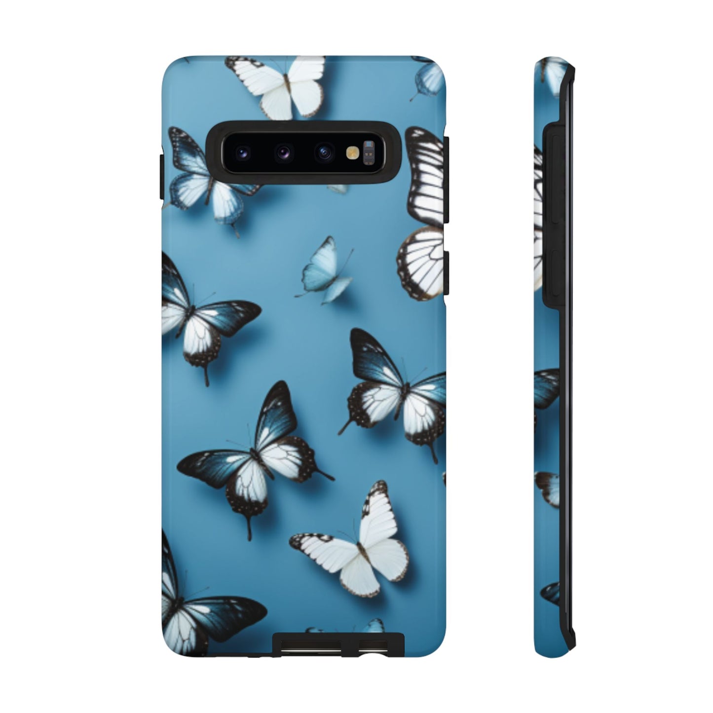 Butterflies on Blue Cell Phone Tough Cases