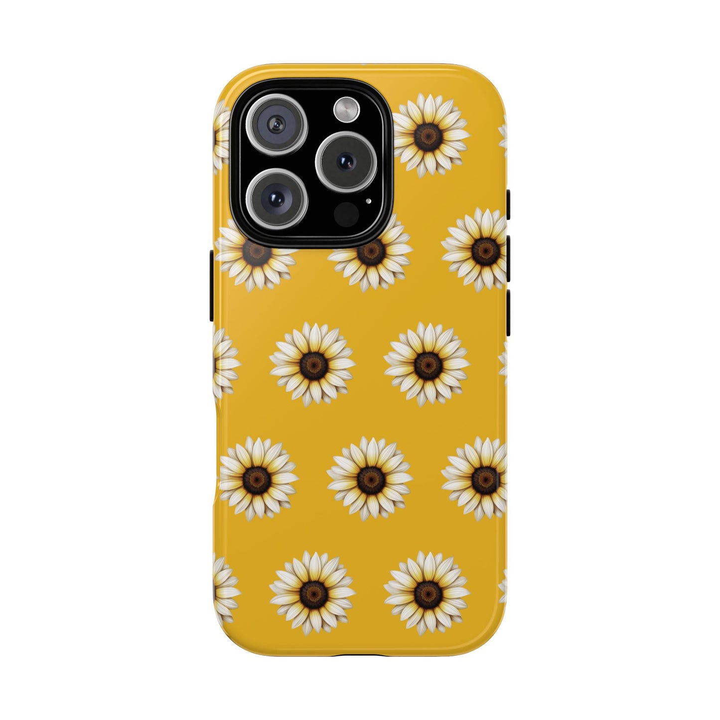 White Sunflower Yellow Tough Cell Phone Case - Ruppy's Creations