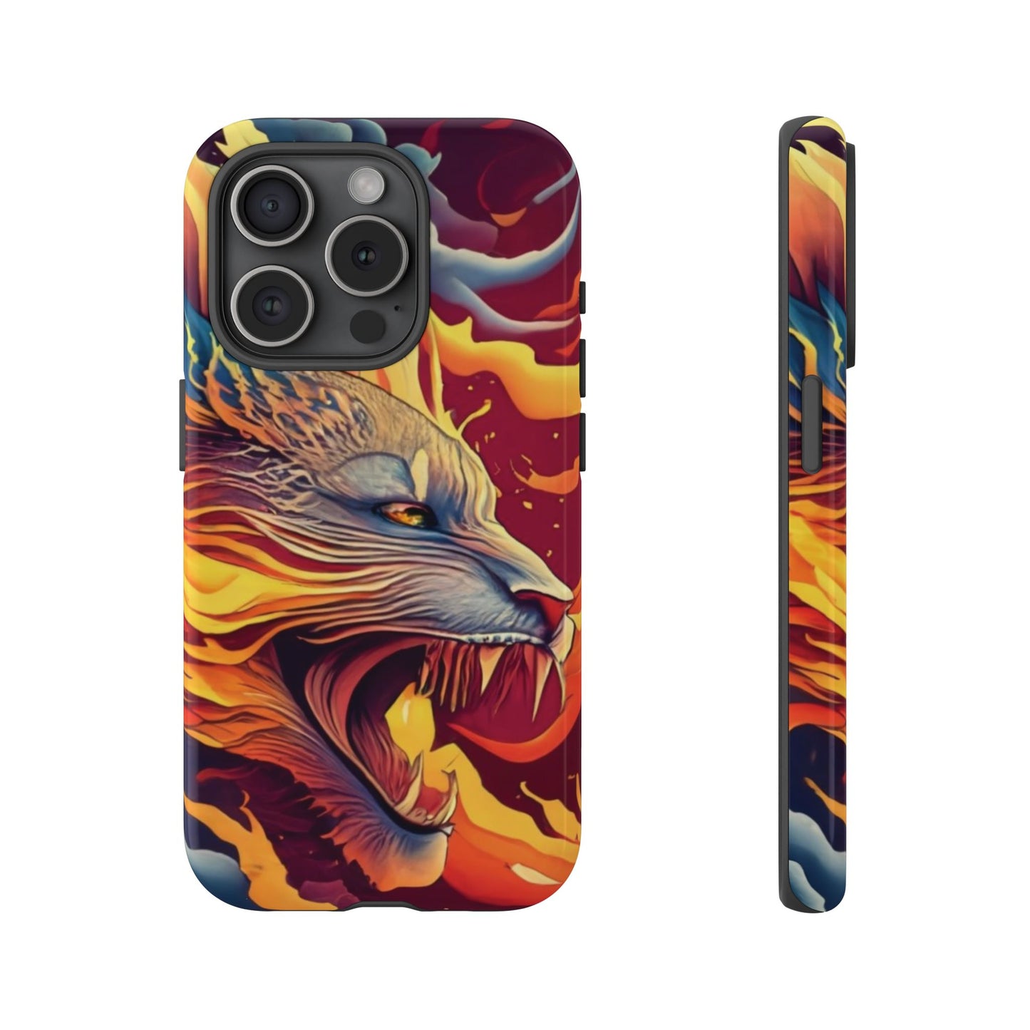 Blazing Beast Cell Phone Tough Case for I Phone, Samsung and Google Pixel