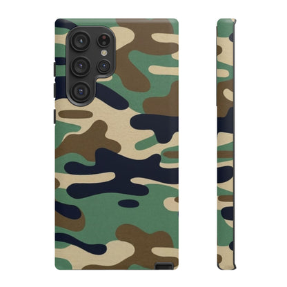 Camouflage Tough Phone Case for I phone, Samsung Galaxy and Google Pixel