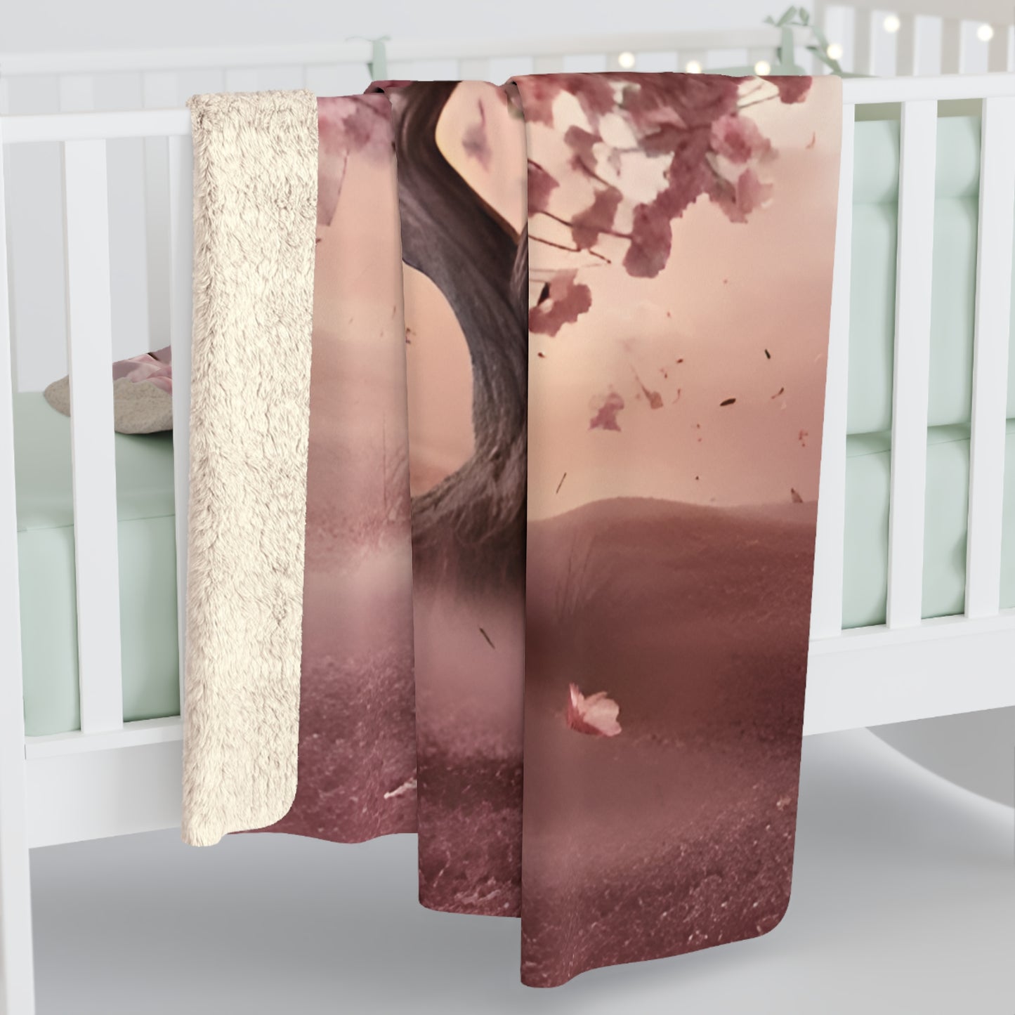 Very Cherry Blossom Sherpa Fleece Blanket