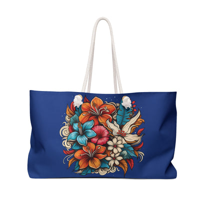 Hawaiian Floral Beach Bag / Weekender Bag - Ruppy's Creations