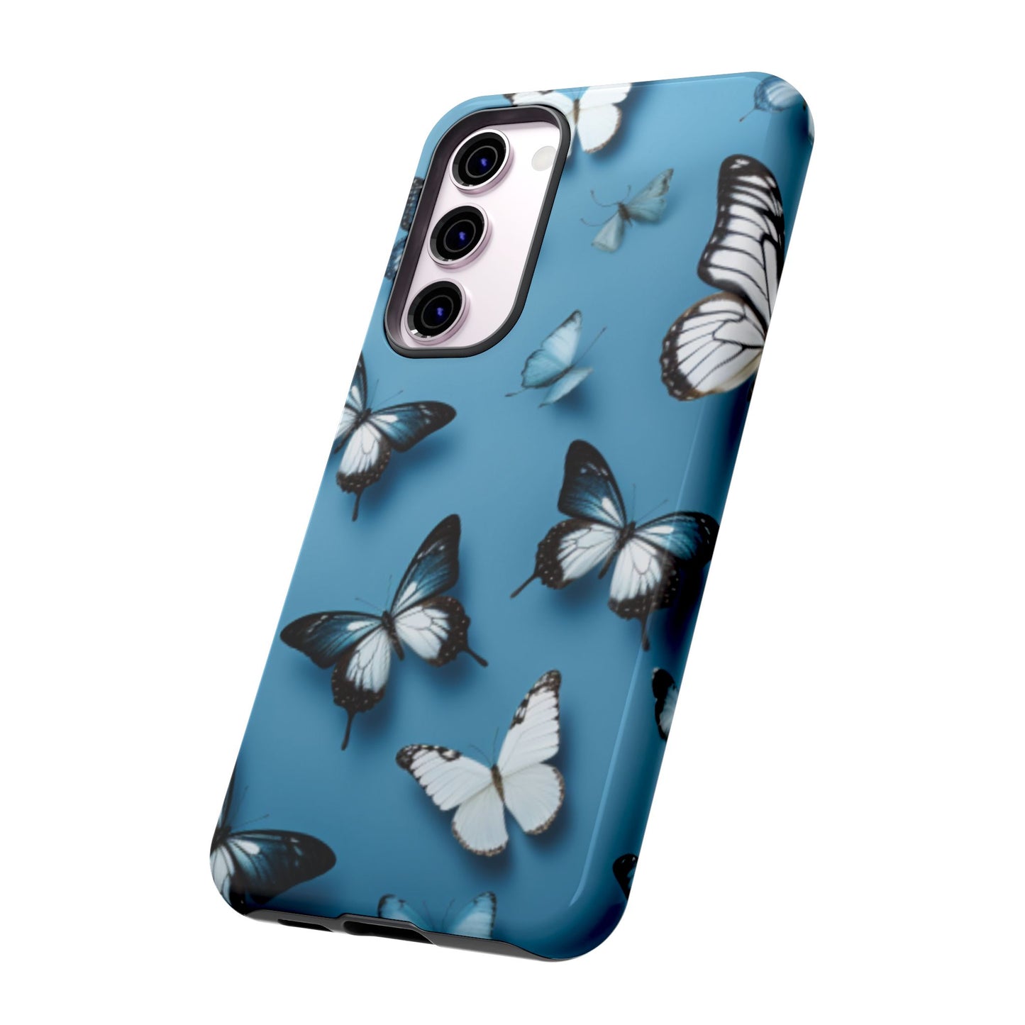 Butterflies on Blue Cell Phone Tough Cases