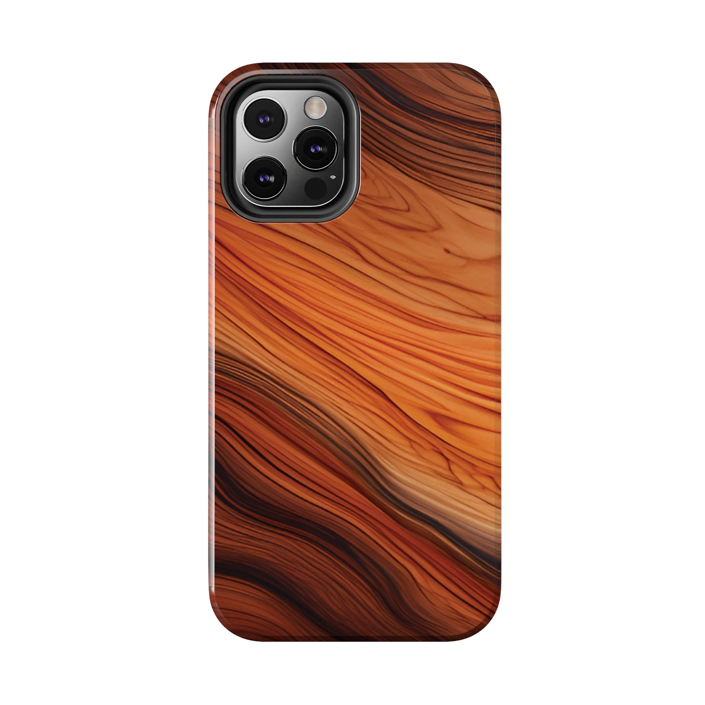 Wood Grain Look Tough Phone Case