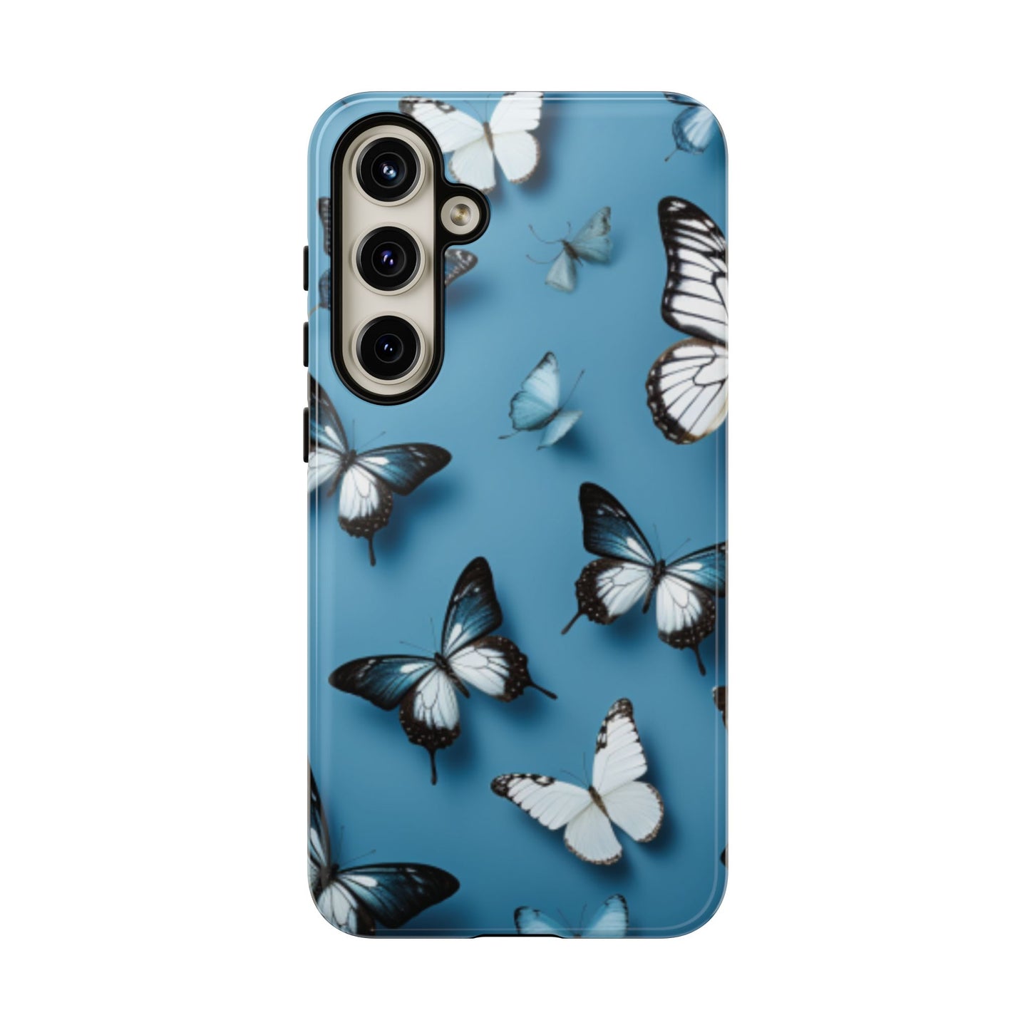 Butterflies on Blue Cell Phone Tough Cases