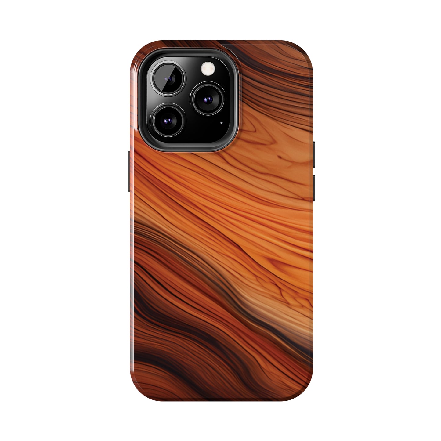 Wood Grain Look Tough Phone Case