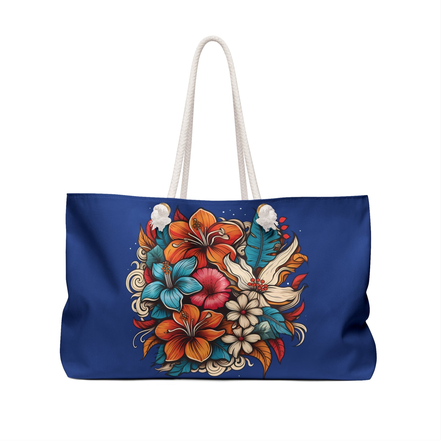 Hawaiian Floral Beach Bag / Weekender Bag - Ruppy's Creations