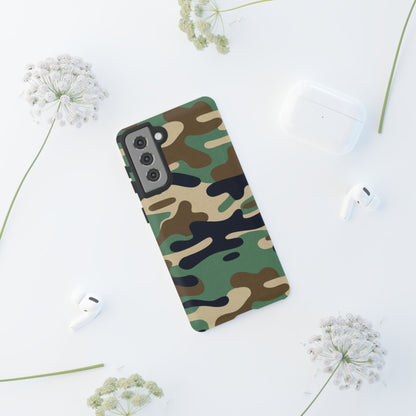 Camouflage Tough Phone Case for I phone, Samsung Galaxy and Google Pixel