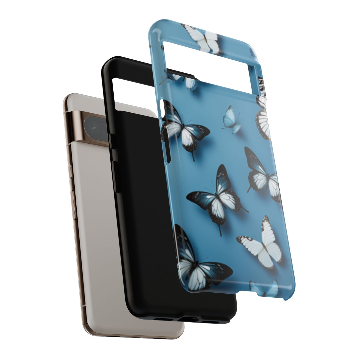 Butterflies on Blue Cell Phone Tough Cases