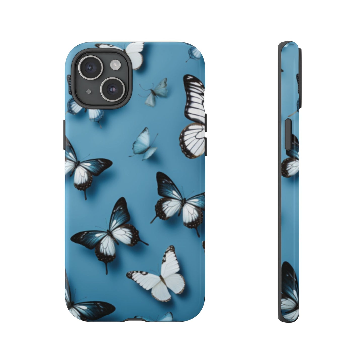 Butterflies on Blue Cell Phone Tough Cases