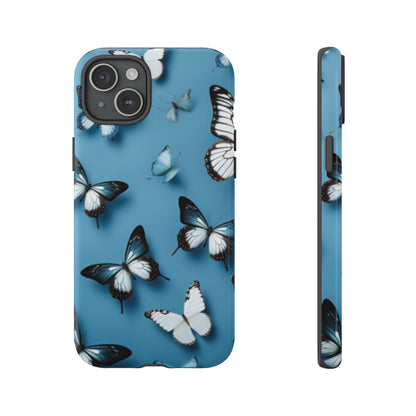 Butterflies on Blue Cell Phone Tough Cases