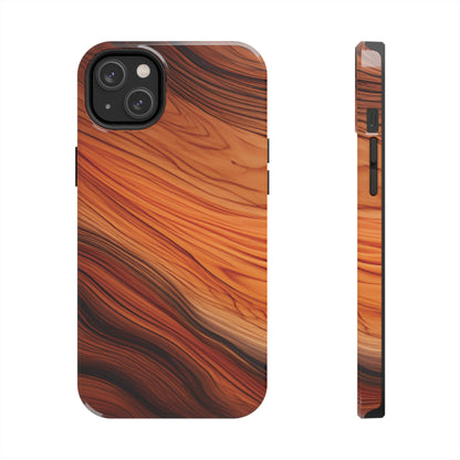 Wood Grain Look Tough Phone Case