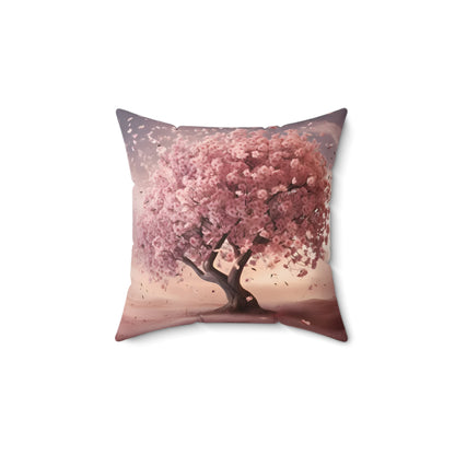 Very Cherry Blossom Spun Polyester Square Pillow