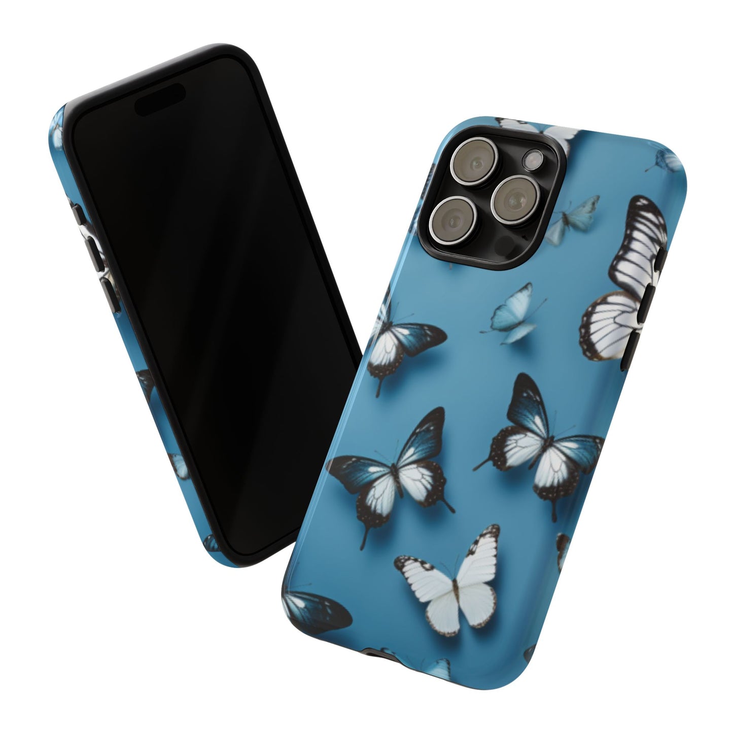 Butterflies on Blue Cell Phone Tough Cases