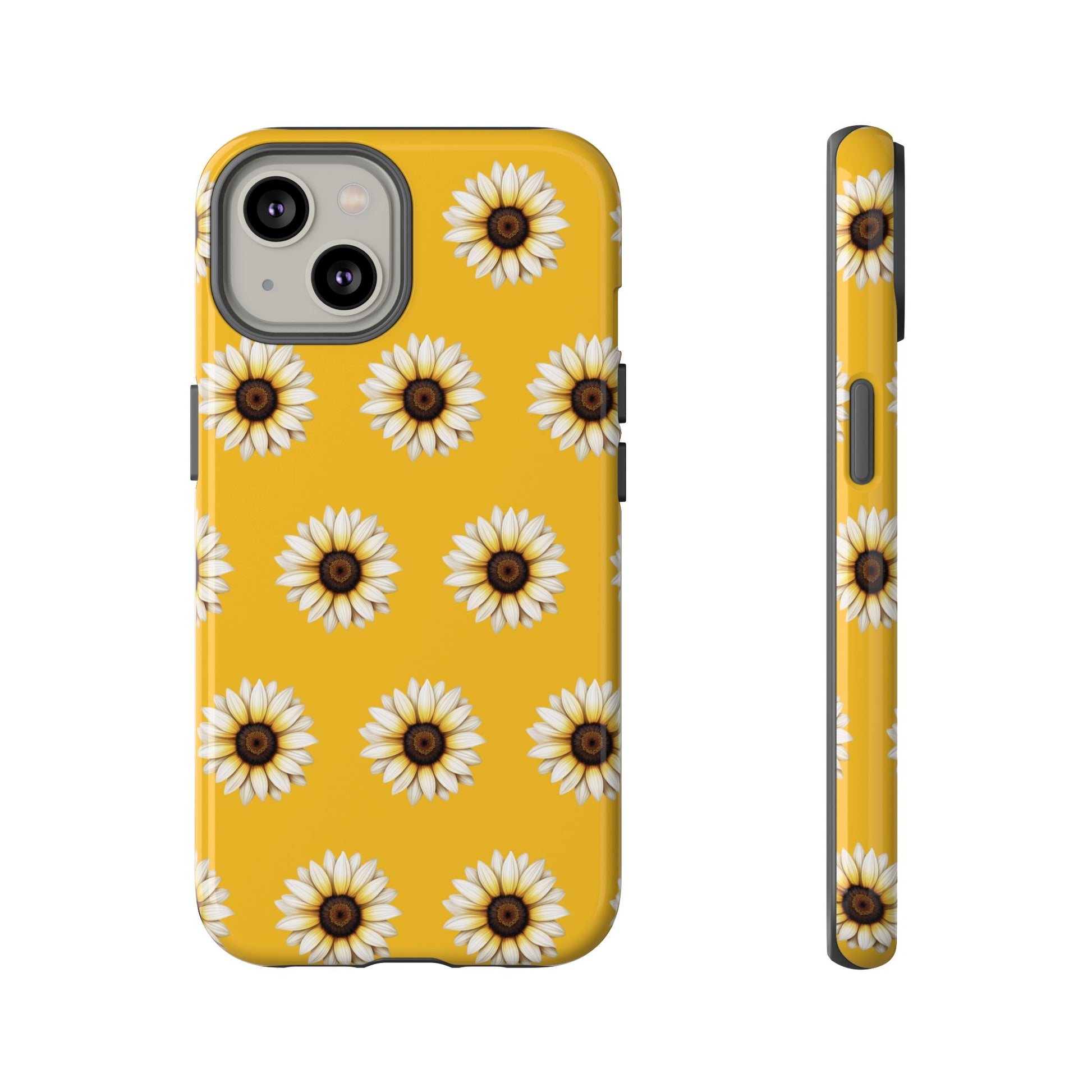 White Sunflower Yellow Tough Cell Phone Case - Ruppy's Creations