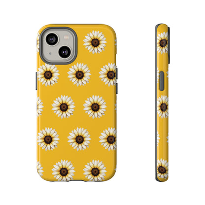 White Sunflower Yellow Tough Cell Phone Case - Ruppy's Creations