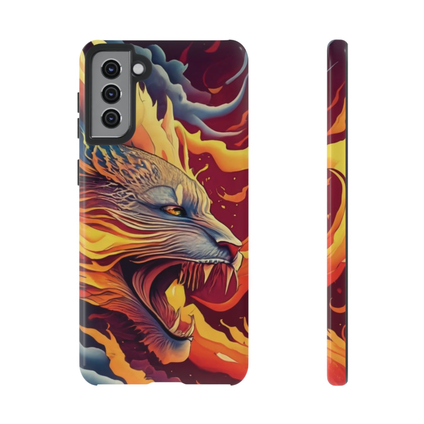 Blazing Beast Cell Phone Tough Case for I Phone, Samsung and Google Pixel