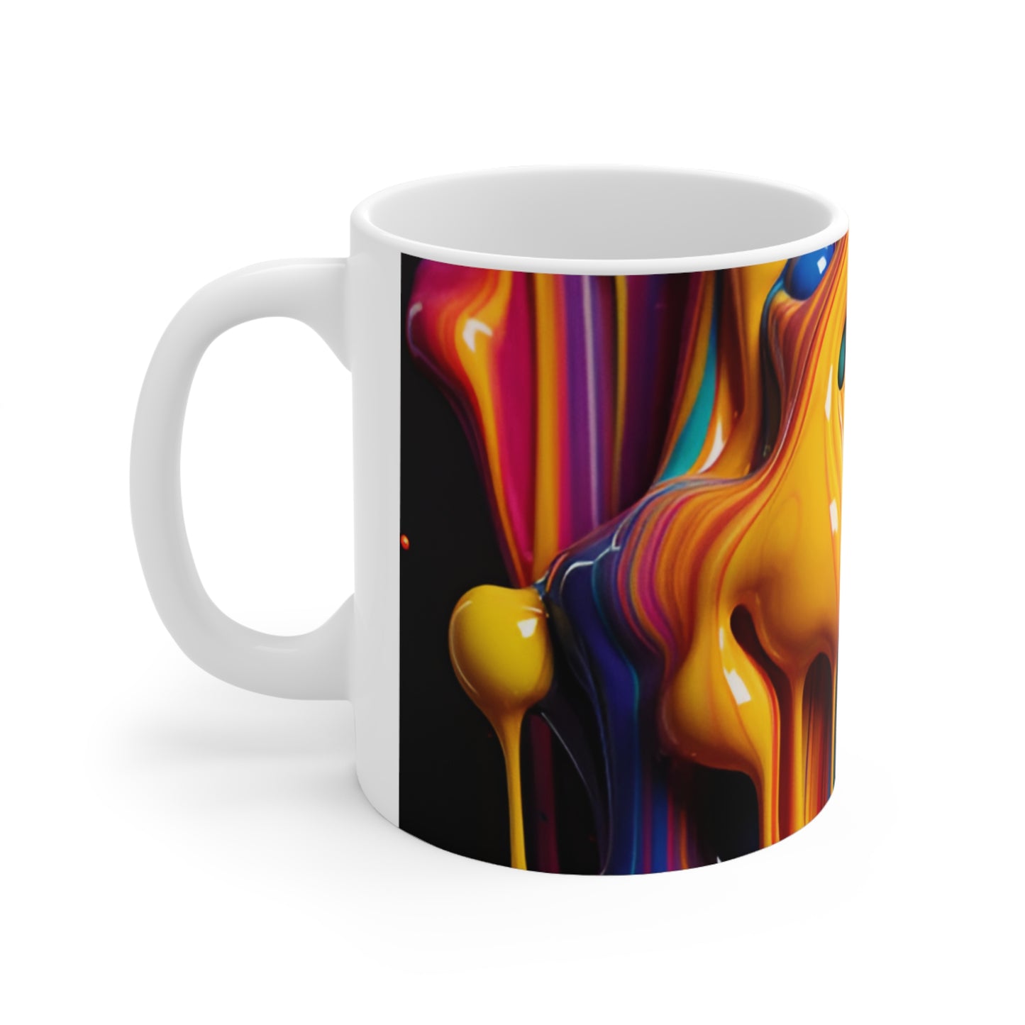 Dripping Paint Ceramic Mug 11oz