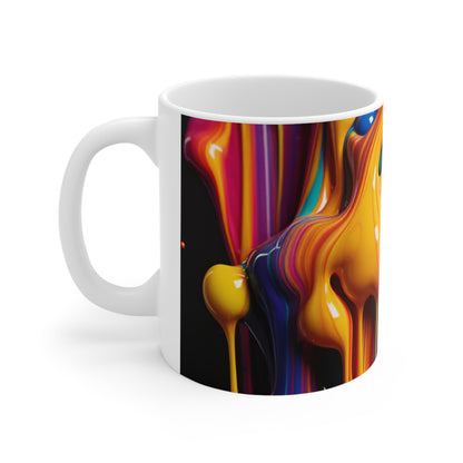 Dripping Paint Ceramic Mug 11oz