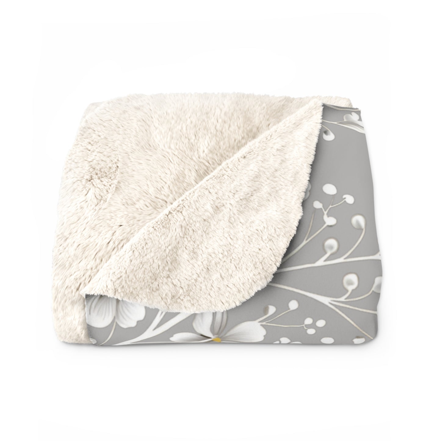 Blossom Whispers Sherpa Fleece Blanket