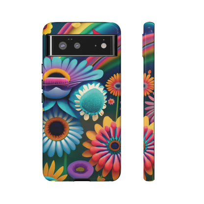 Rainbow Floral Tough Cell Phone Case - Ruppy's Creations