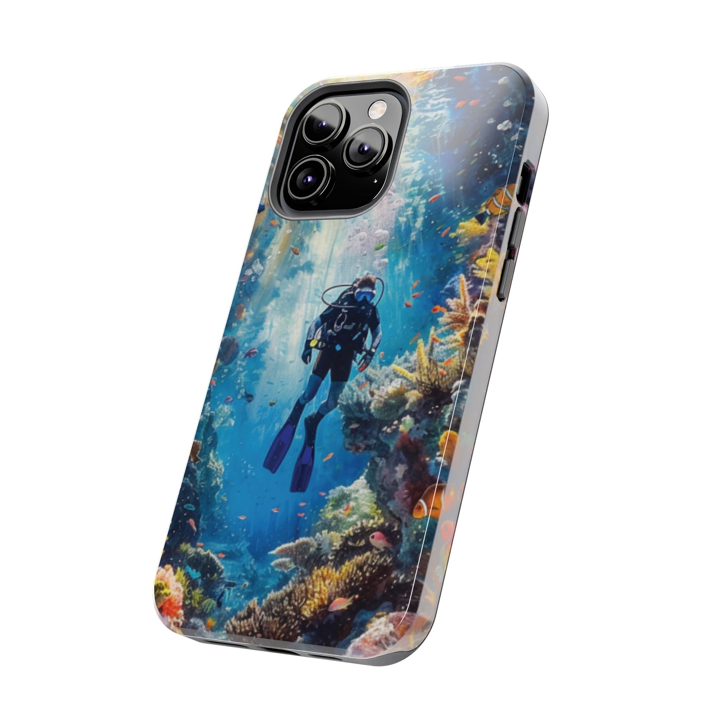 Coral Reef Diver Tough iPhone Case - Ruppy's Creations