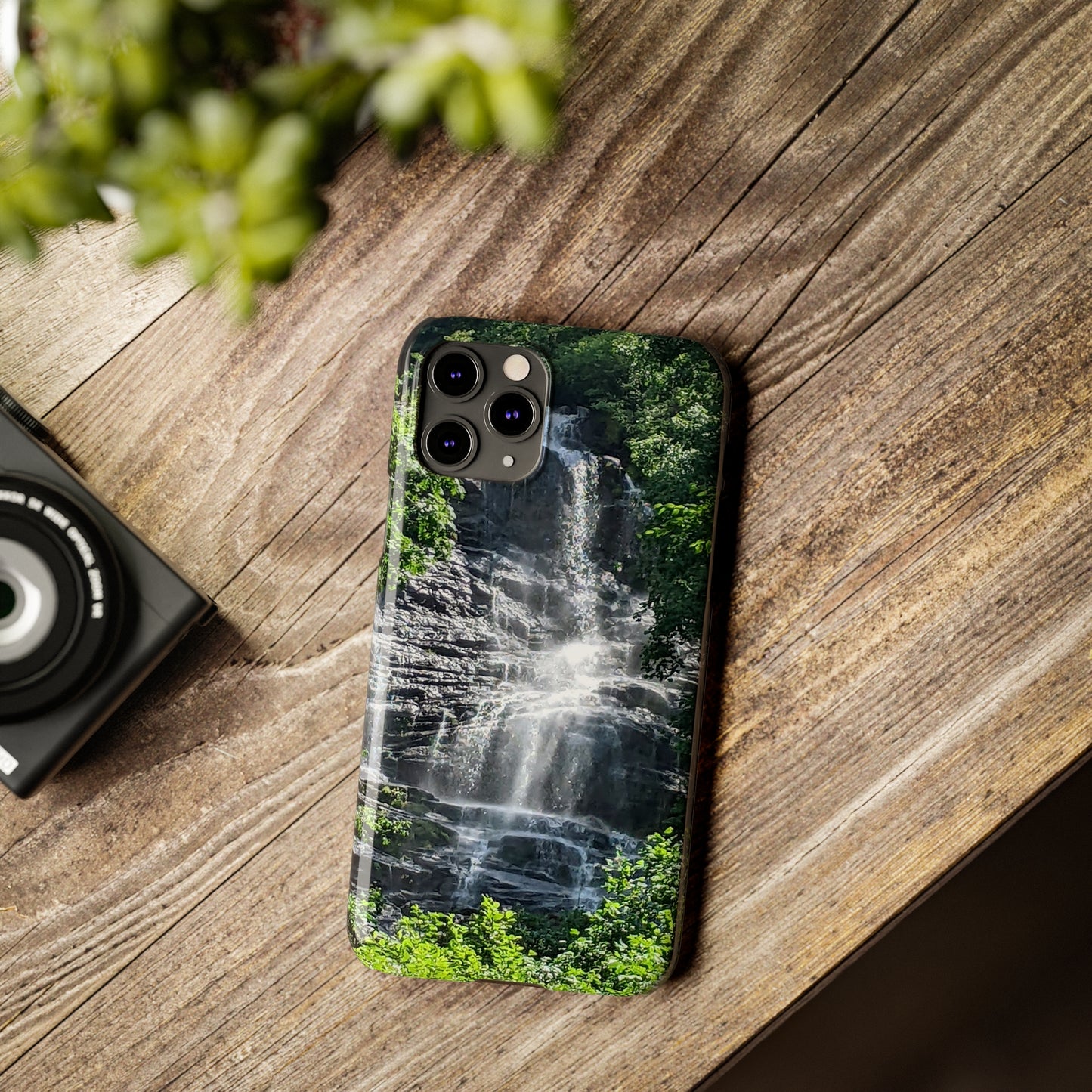 I Phone Waterfall Print Slim Phone Case