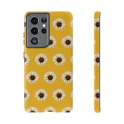 White Sunflower Yellow Tough Cell Phone Case - Ruppy's Creations