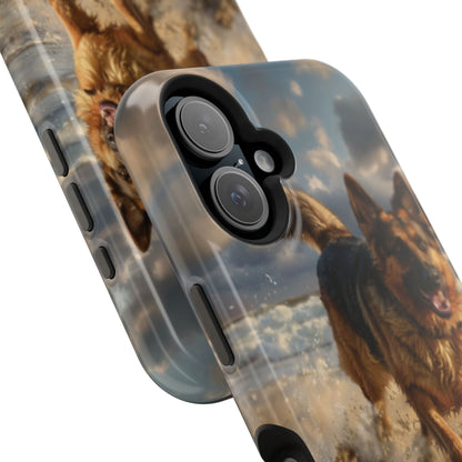 German Shepherd Beach Play MagSafe Tough iPhone Case - Ruppy's Creations