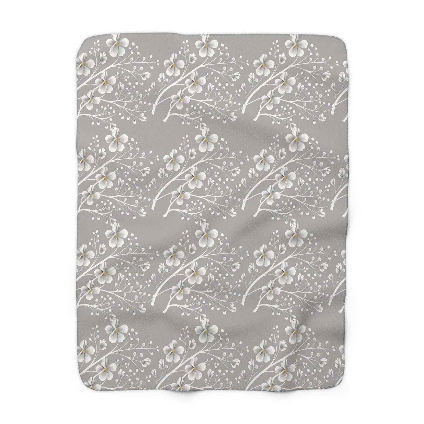 Blossom Whispers Sherpa Fleece Blanket