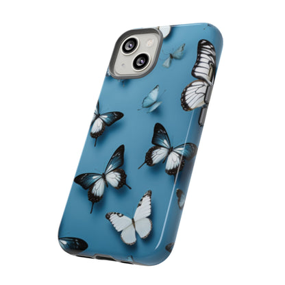 Butterflies on Blue Cell Phone Tough Cases