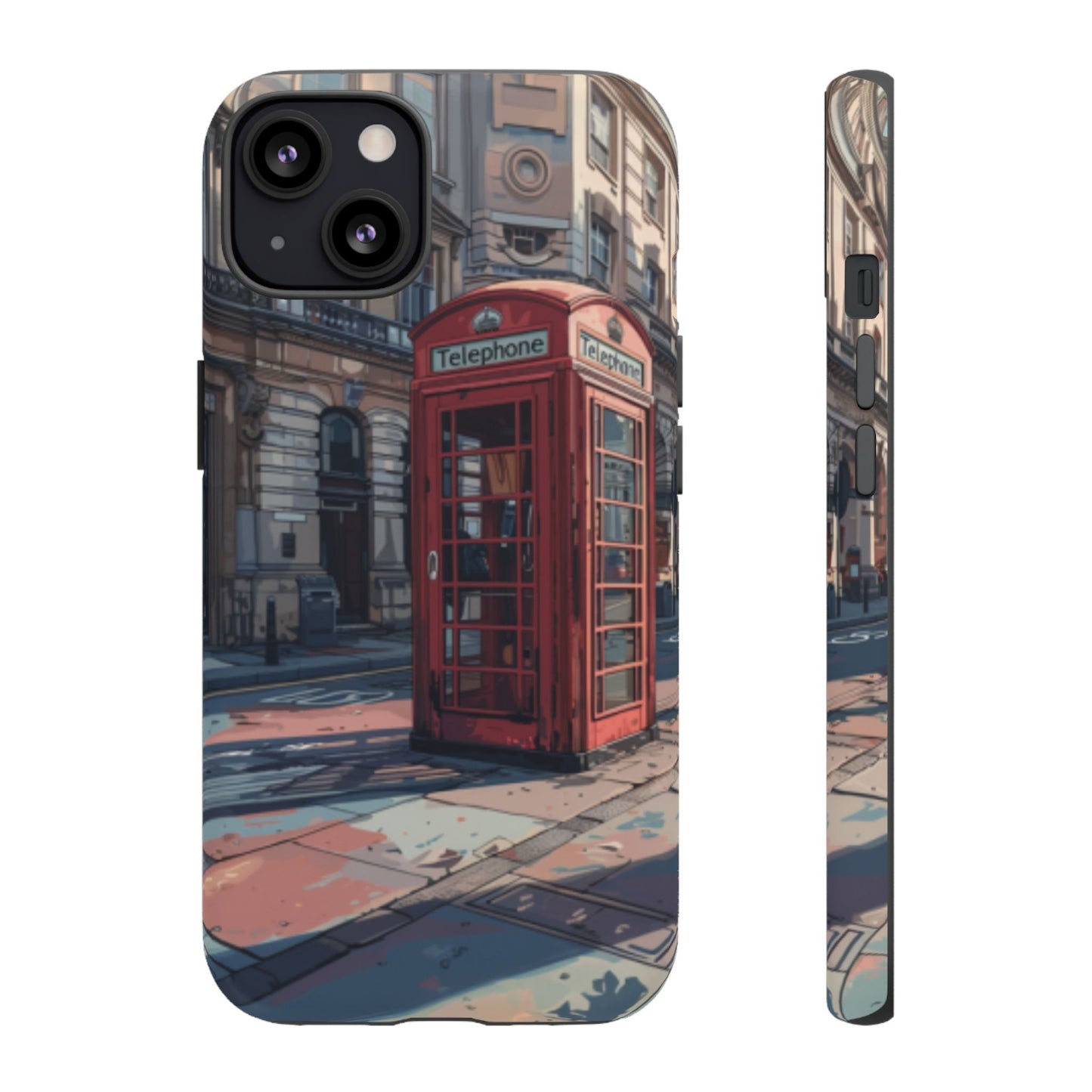 Old Phone Booth in London Tough Cell Phone Case - Ruppy's Creations