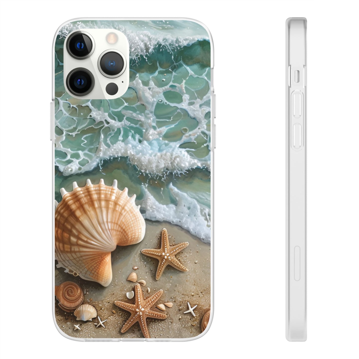 Seafoam & Shells Flexi Case For Apple iphone & Samsung Galaxy - Ruppy's Creations