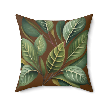 Leaves of Green Spun Polyester Square Pillow