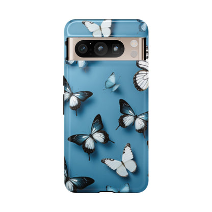 Butterflies on Blue Cell Phone Tough Cases