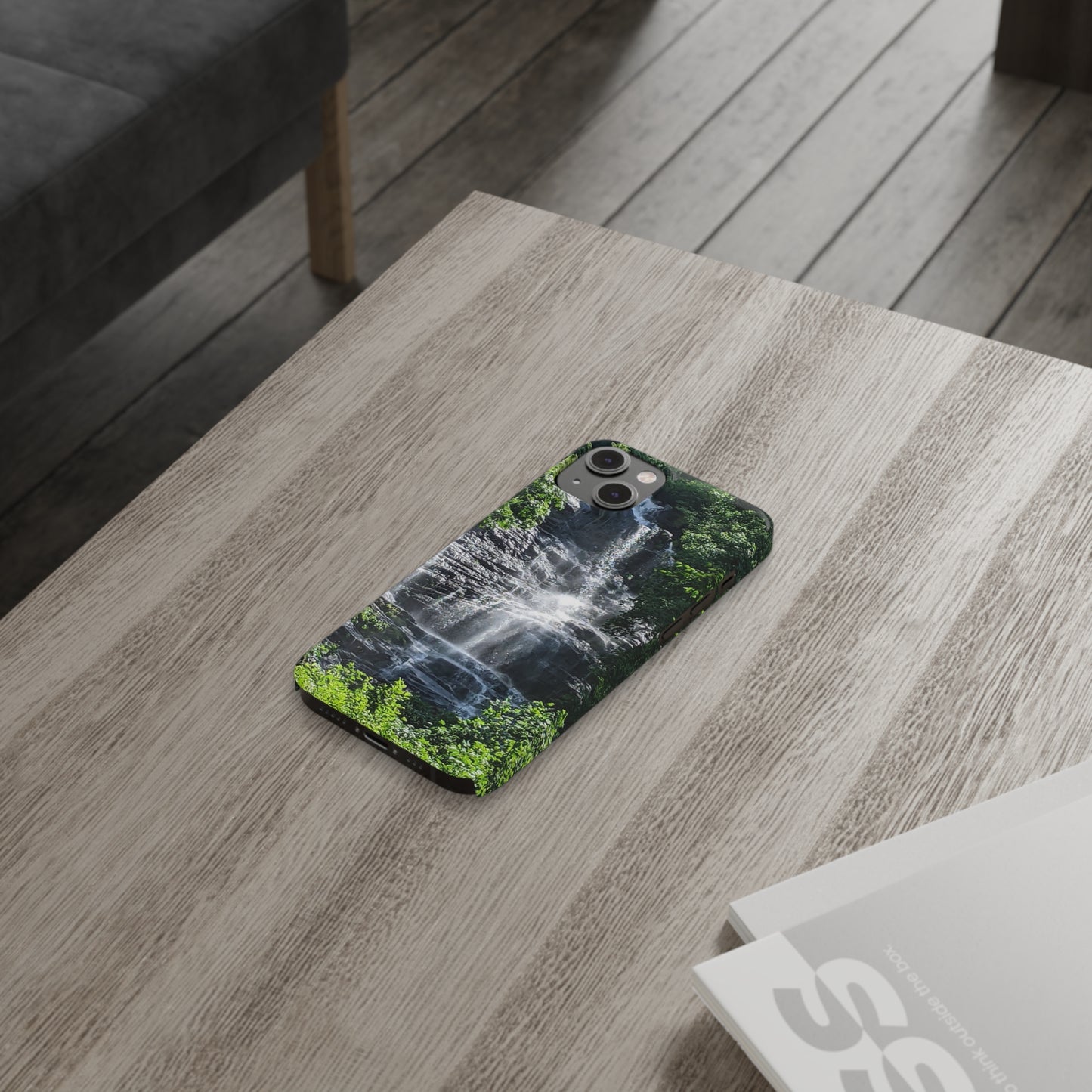 I Phone Waterfall Print Slim Phone Case