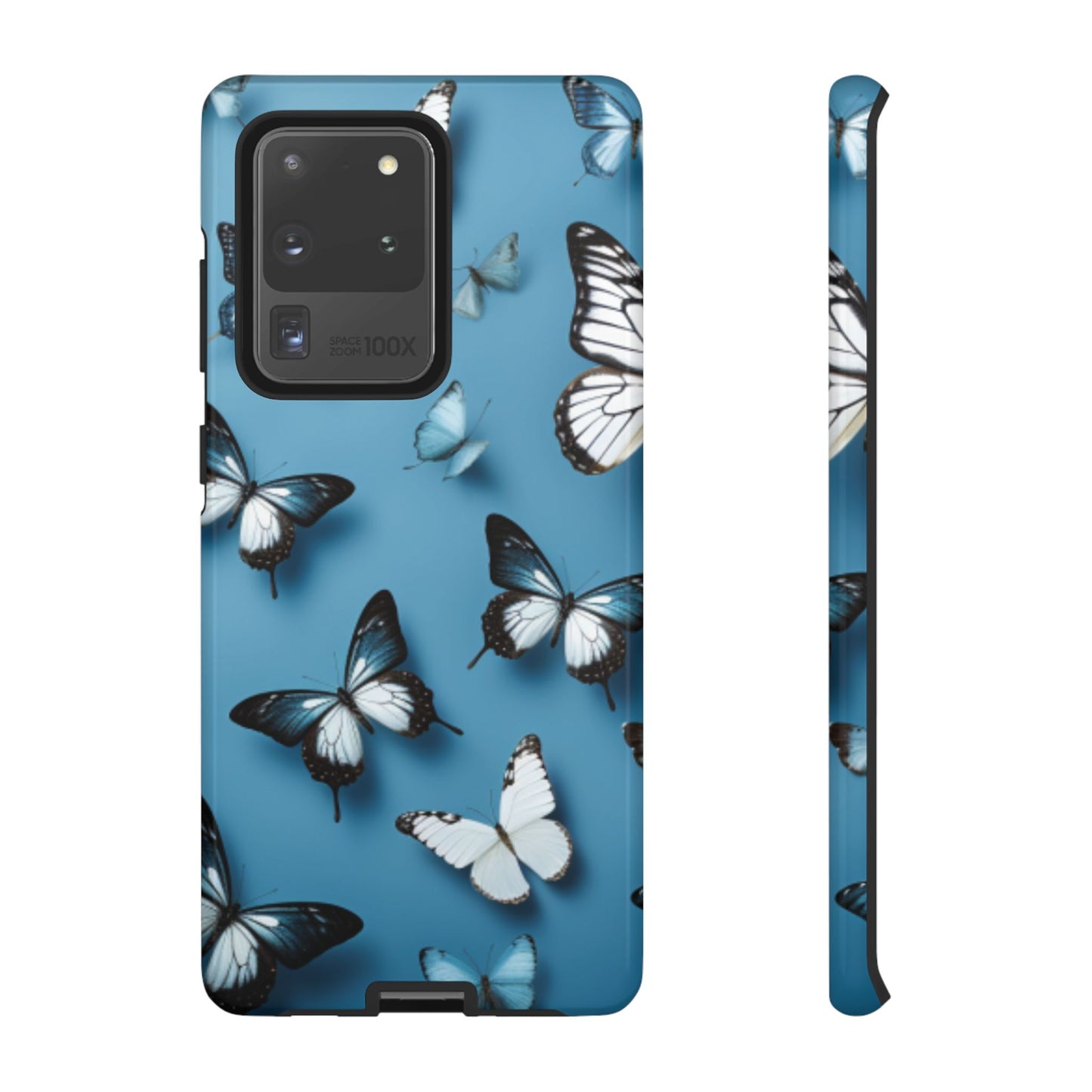 Butterflies on Blue Cell Phone Tough Cases