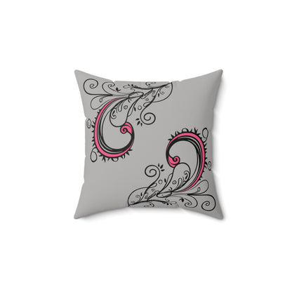 Scroll Jubilee Spun Polyester Square Pillow