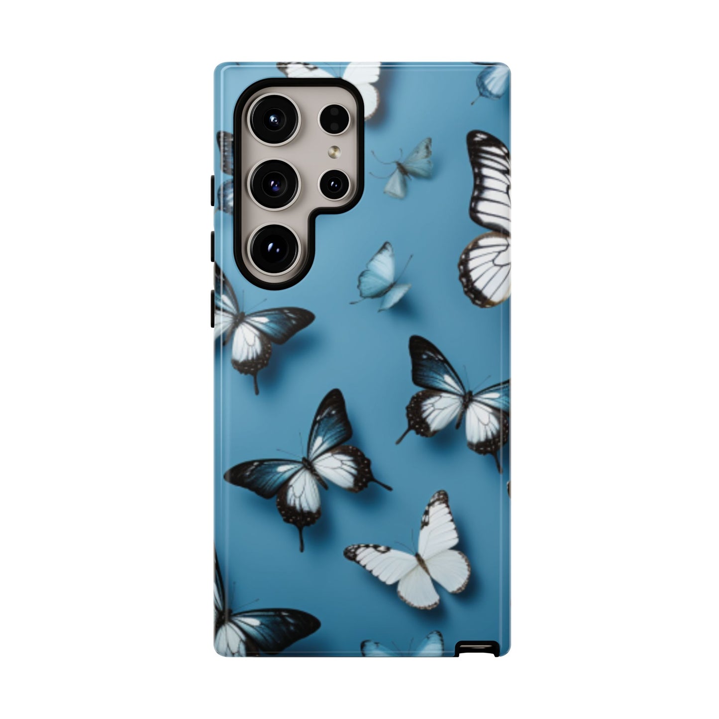 Butterflies on Blue Cell Phone Tough Cases