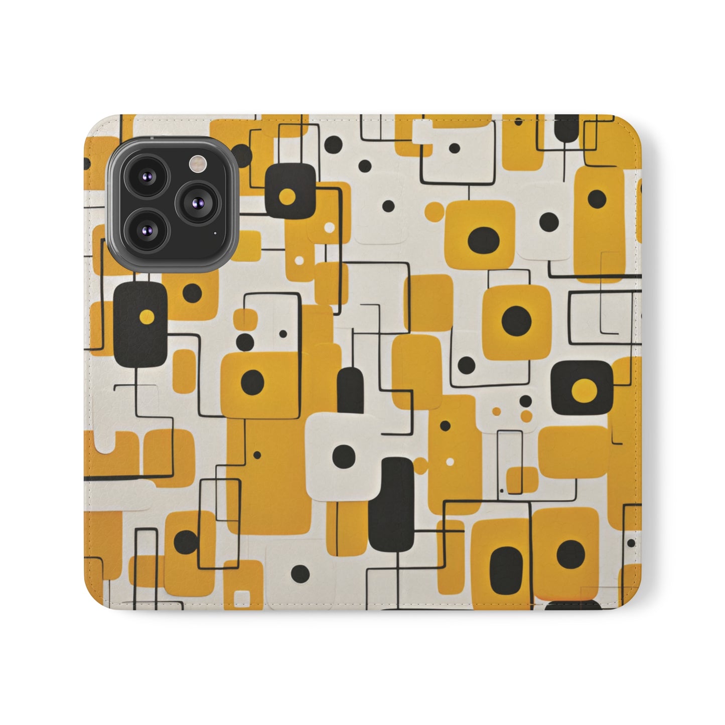 yellow wallet phone case in one