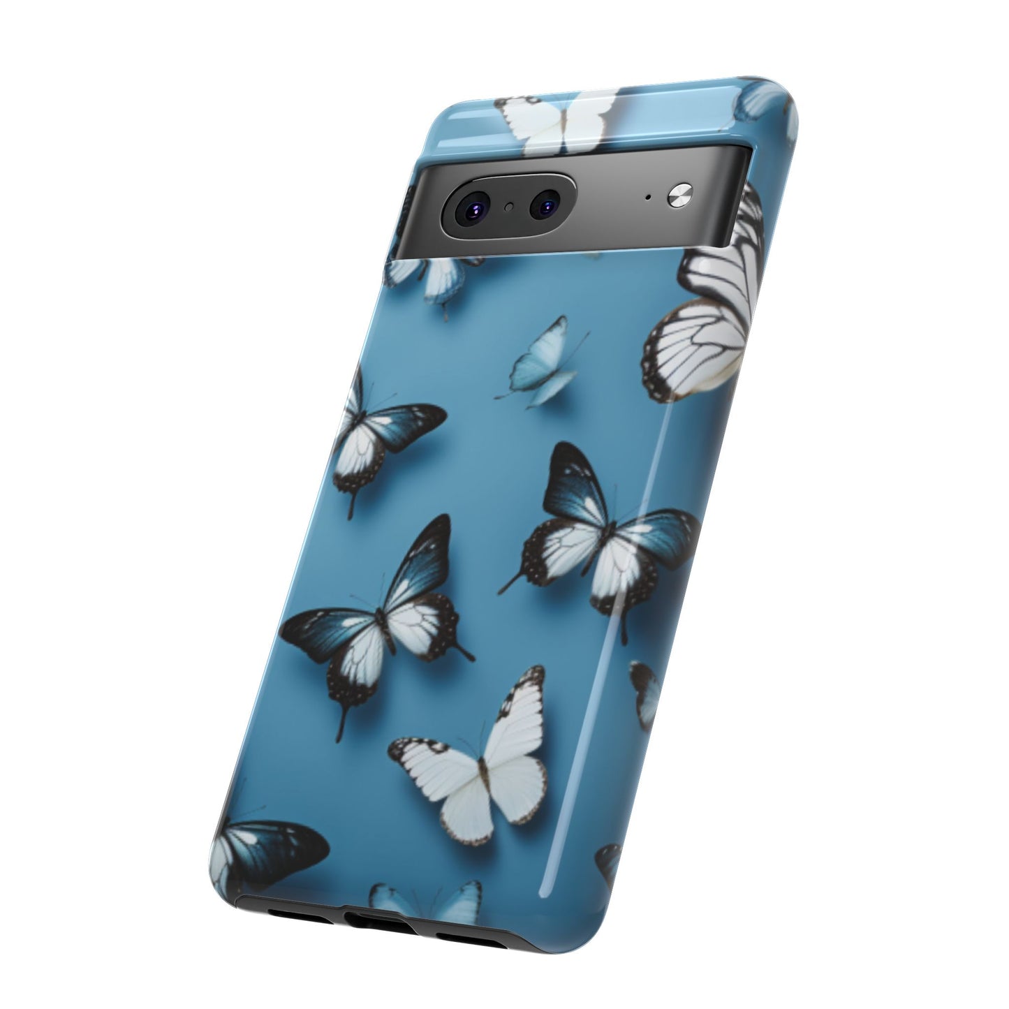 Butterflies on Blue Cell Phone Tough Cases