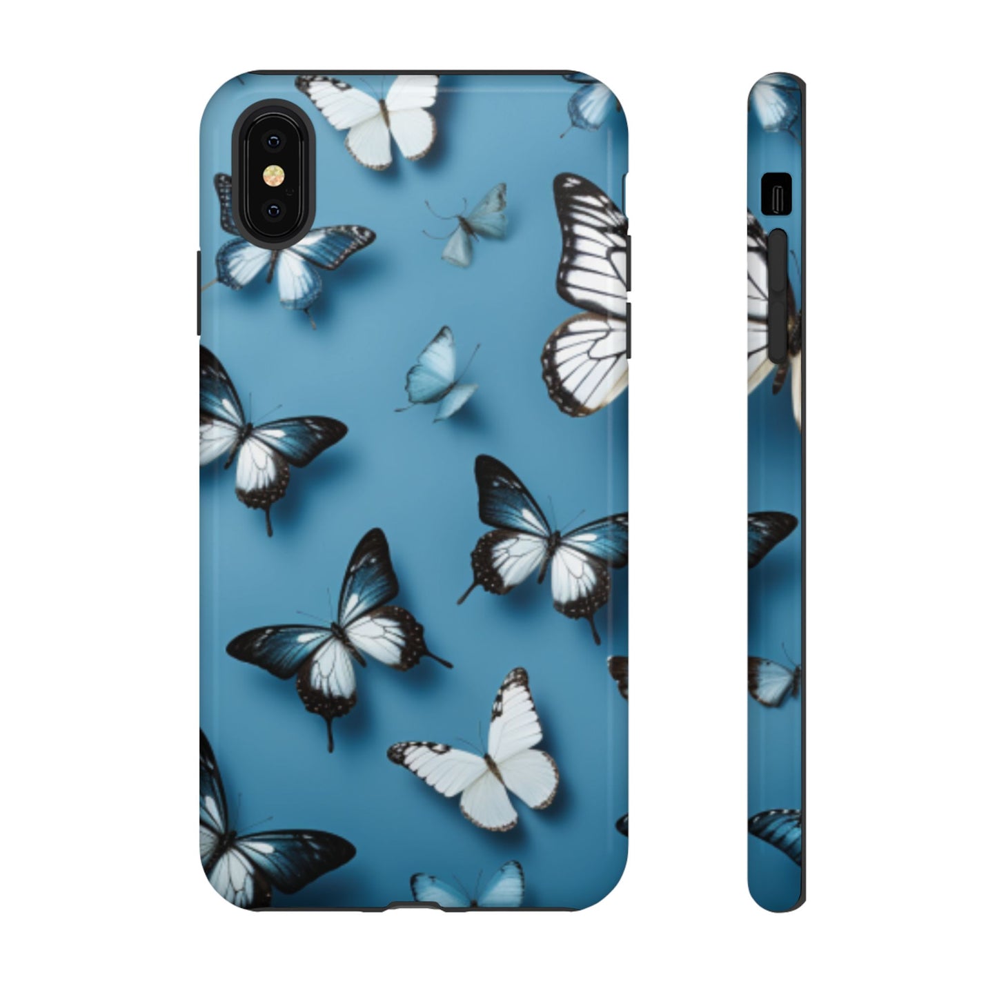 Butterflies on Blue Cell Phone Tough Cases