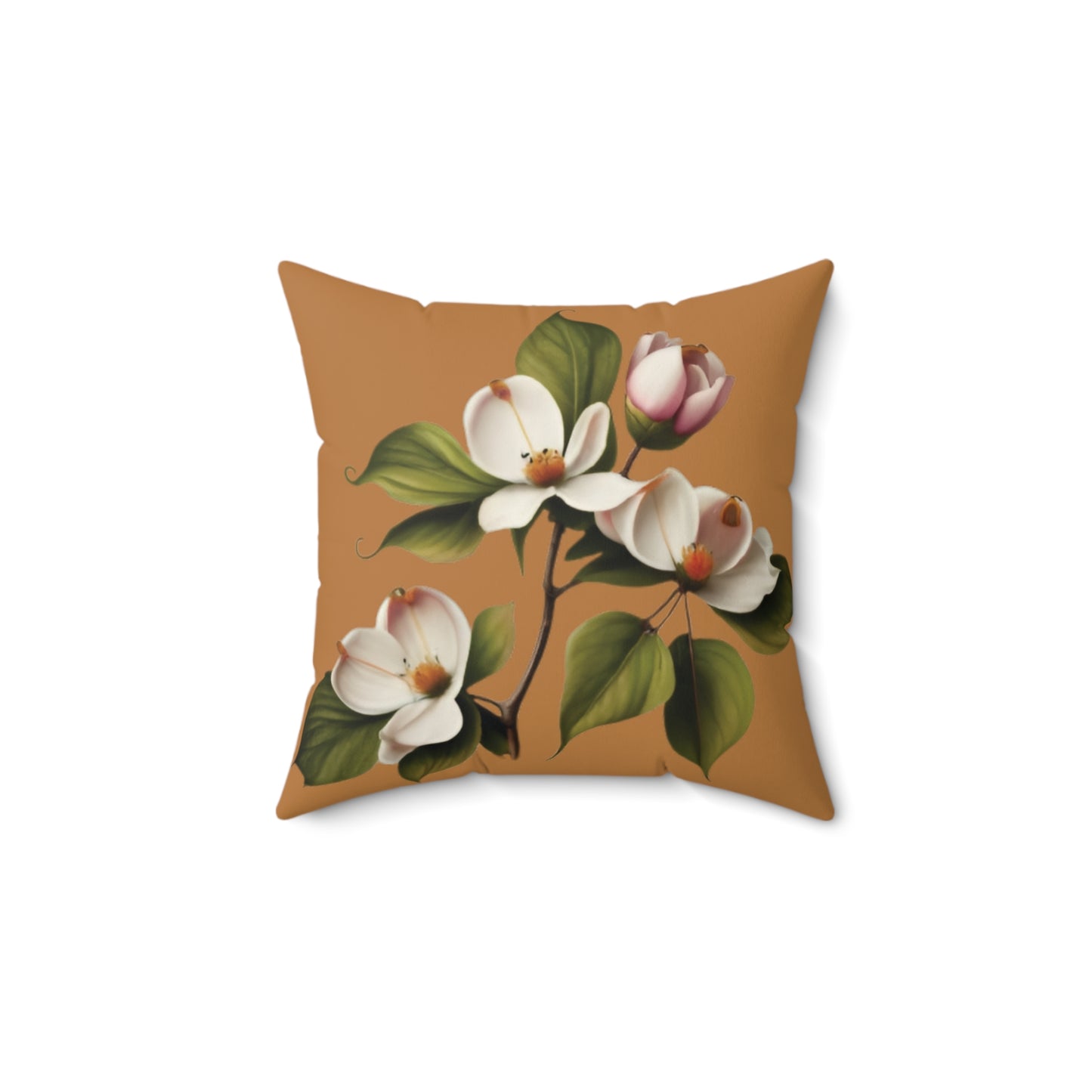 Dogwood Blossoms Spun Polyester Square Pillow