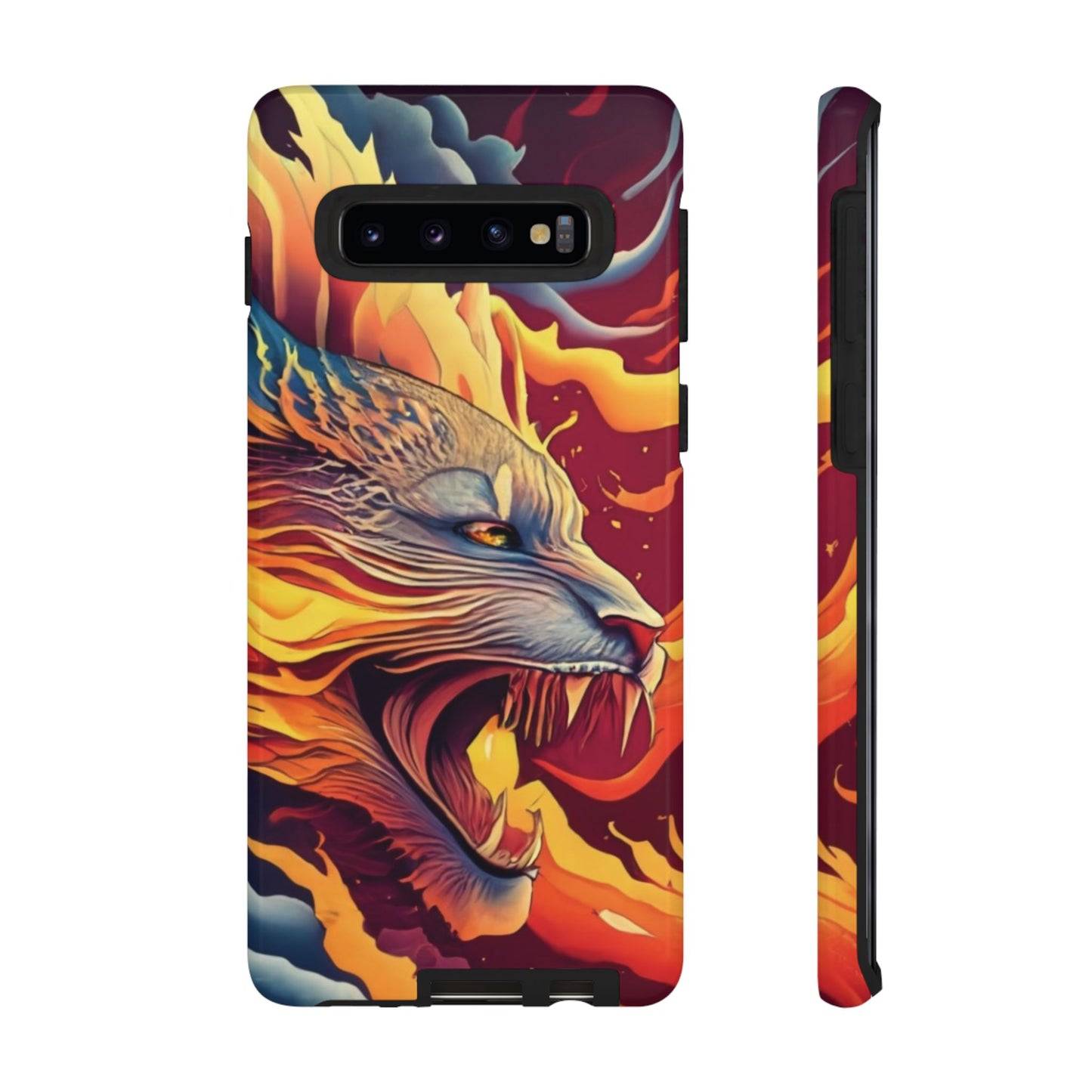 Blazing Beast Cell Phone Tough Case for I Phone, Samsung and Google Pixel