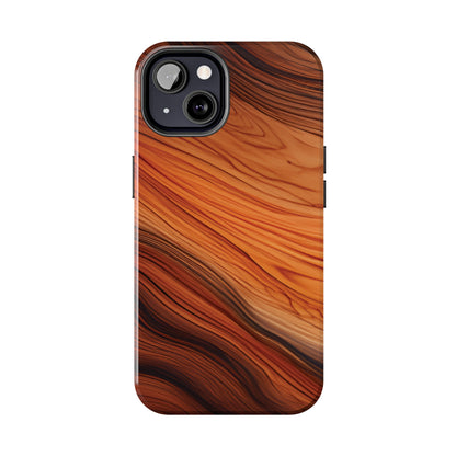 Wood Grain Look Tough Phone Case