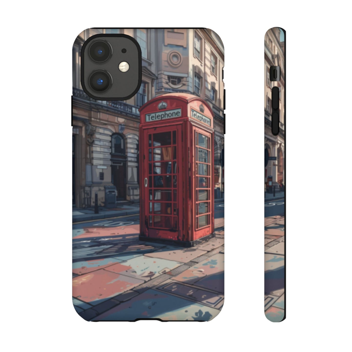 Old Phone Booth in London Tough Cell Phone Case - Ruppy's Creations