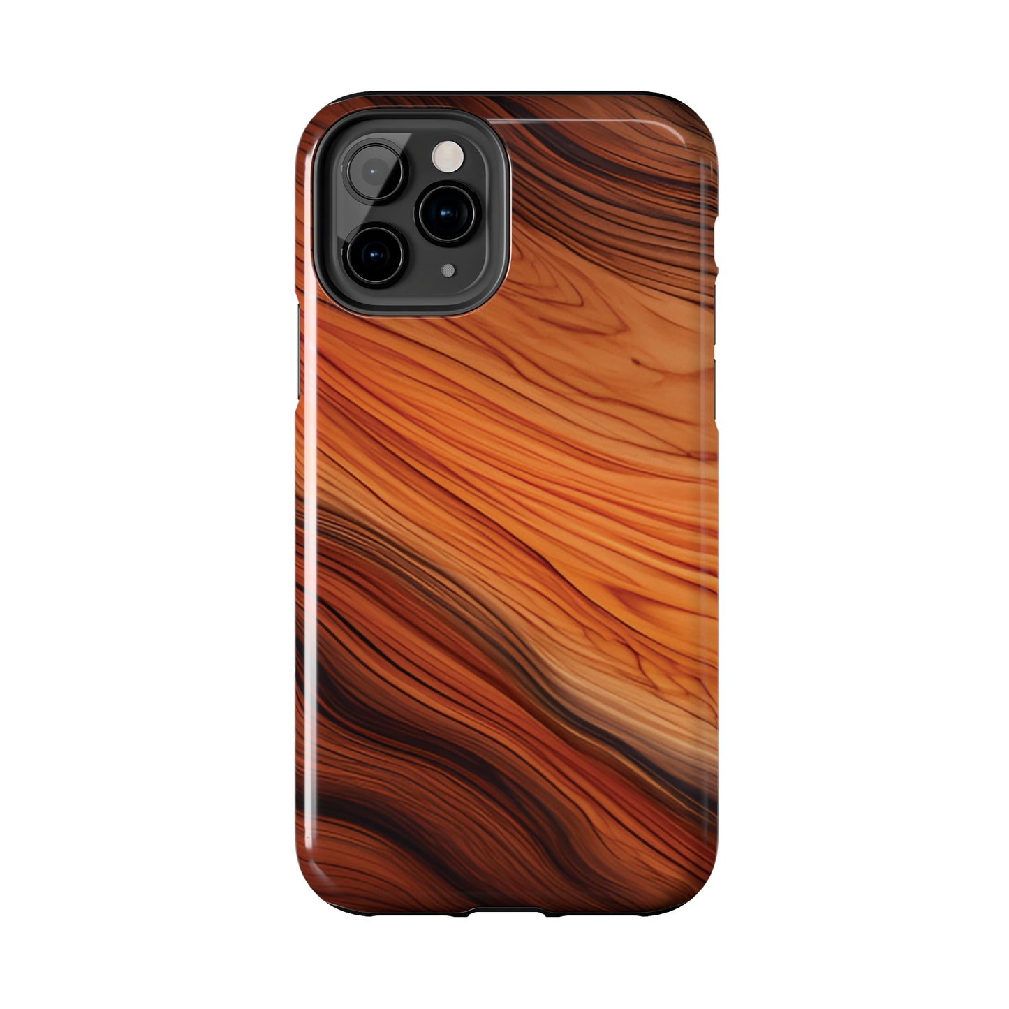 Wood Grain Look Tough Phone Case